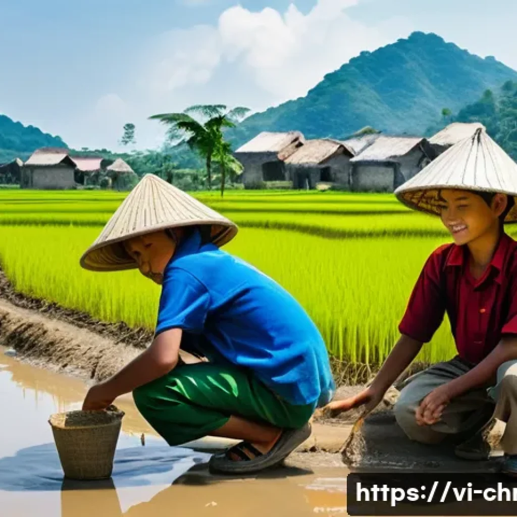 기독교와 NGO 활동 - **Prompt 1: Rural Community Development in Vietnam**
"A vibrant, wide-angle shot depicting Vietn...